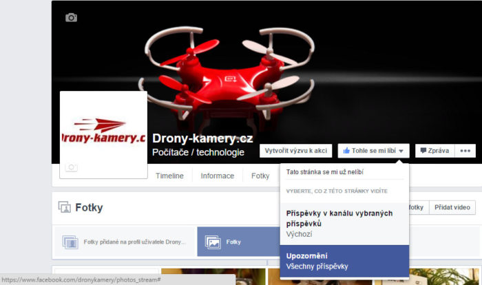 Drony-kamery.cz a naši fanoušci na facebooku