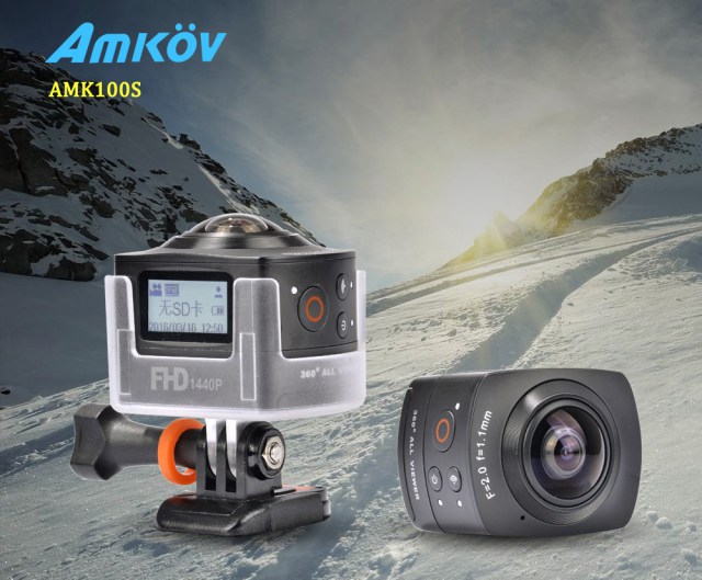 AMKOV AMK100S – levná, 360° kamera z Číny