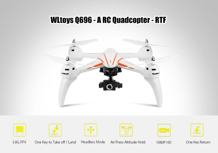 WLtoys Q696-A – levný dron s gimbalem a 5,8 GHz FPV