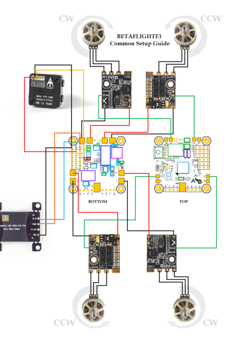 zapojení Betaflight F3