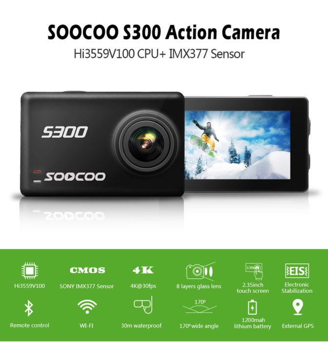 Soocoo S300 – nabitá kamera se snímačem Sony IMX377