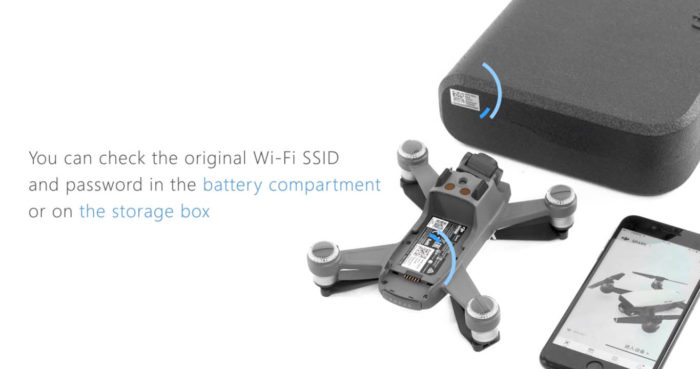 DJI Spark - heslo WiFi