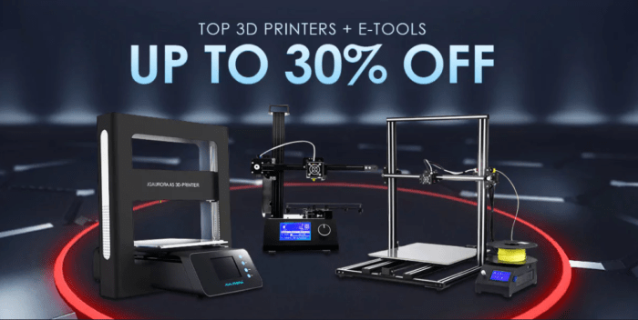 3D tiskárny a nářadí ve výprodeji na Gearbestu