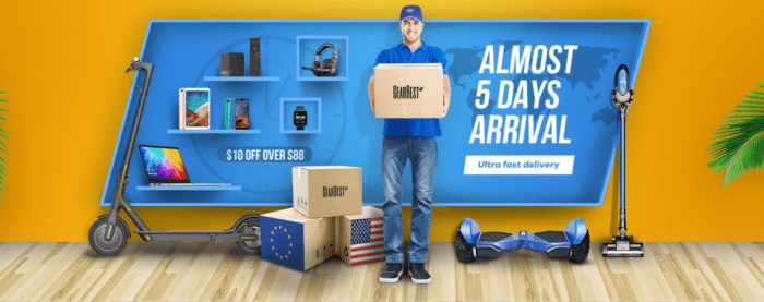 Gearbest a jeho nabídka zboží v EU skladech
