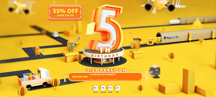 Gearbest oslavuje 5. narozeniny kupou slev