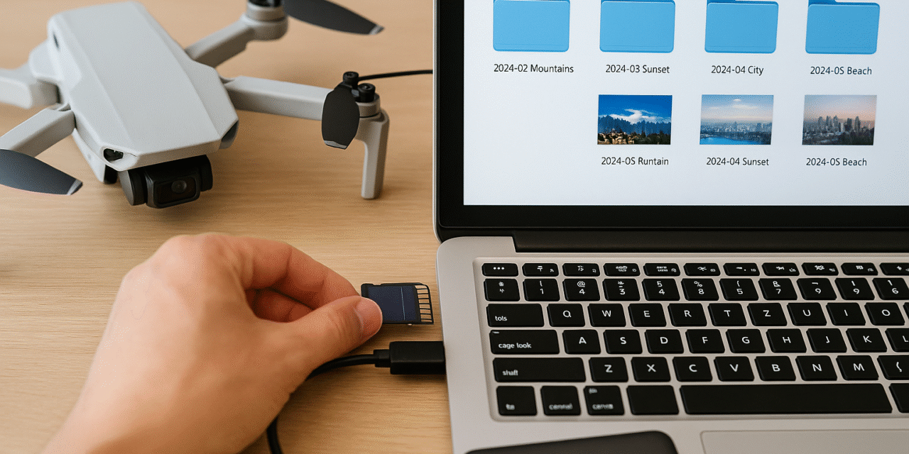 Jak správně zálohovat a třídit záběry z dronu