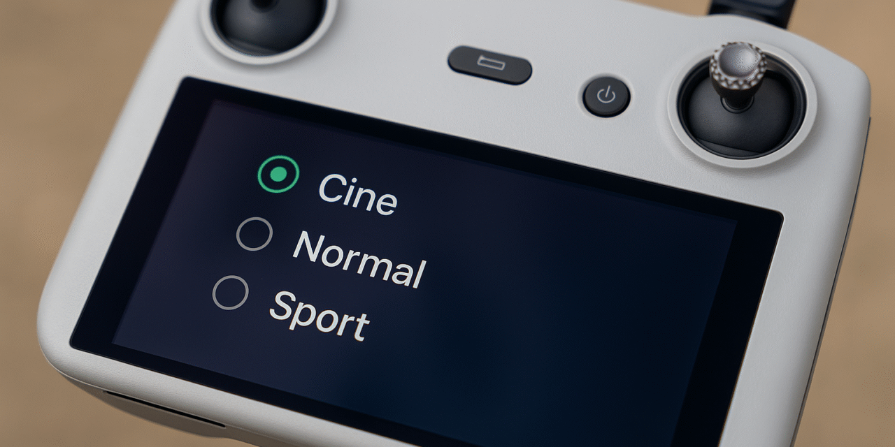 Režimy DJI dronů: Cinema, Normal, Sport – co znamenají a kdy je použít